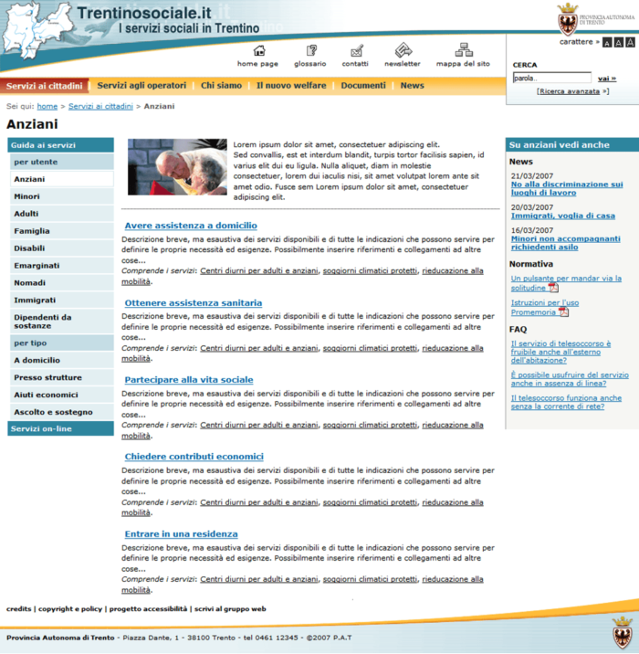 Trentinosociale: faccette